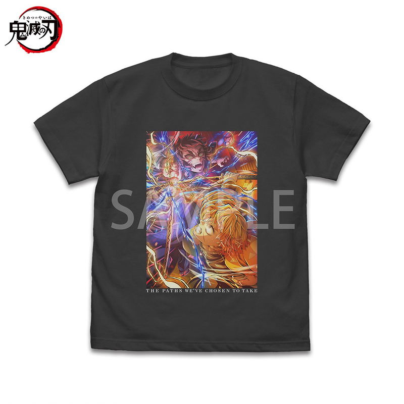 Anime Demon Slayer: Kimetsu No Yaiba - Zenitsu And Kaigaku Full Color T-shirt (Sumi | Size S) image 1