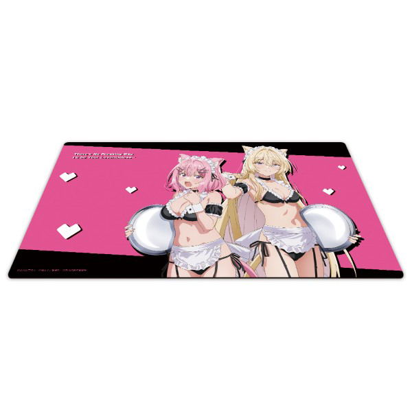 There's No Freaking Way I'll be Your Lover! Unless... Character Rubber Mat Renako & Mai Cat Ears Swimwear Maid Ver. Original Illustration image 2