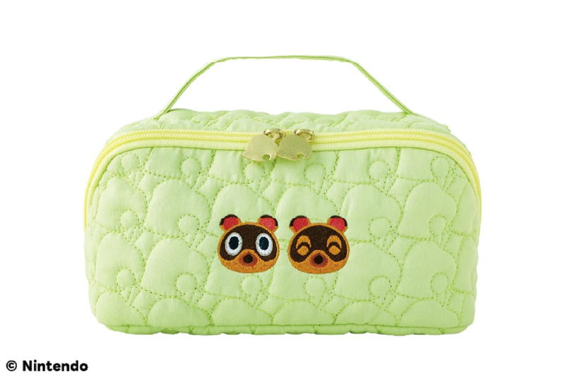 Animal Crossing: New Horizons 180-Degree Opening Leaf Pattern Quilted Large Capacity Pouch Special Book image 1