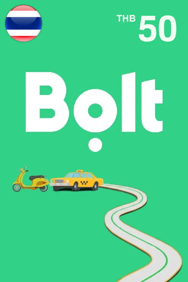 Bolt Geschenkkarte 50 THB | Thailand-KontoBolt Geschenkkarte THB50Bolt 50 THBBolt GeschenkkarteBolt ThailandBolt <span class="ext ext_digital">digital</span> image 1