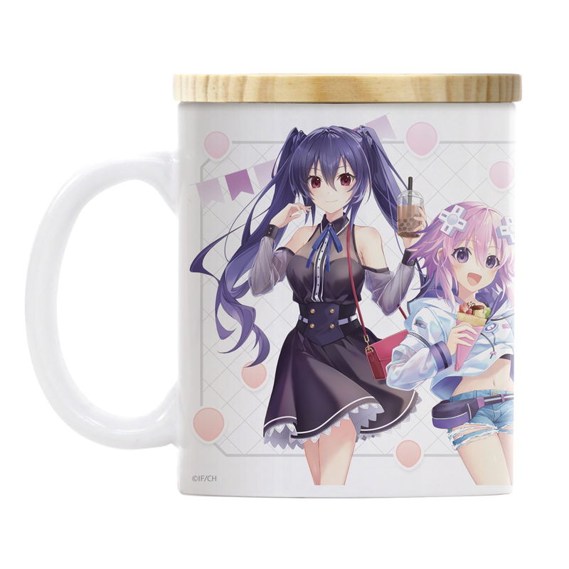 Hyperdimension Neptunia - New Illustration Full Color Mug With Lid Sweets Time Ver. image 4