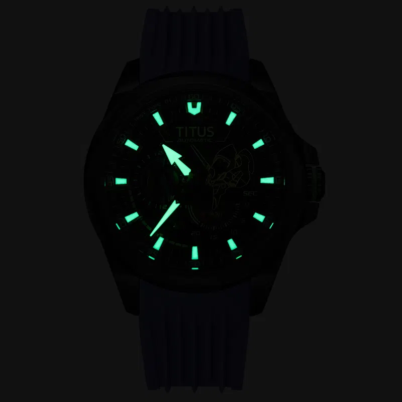 Solvil Et Titus x Evangelion [Eva-01] Limited Edition Multi-function Automatic Silicone Watch W06-03426-001 image 7