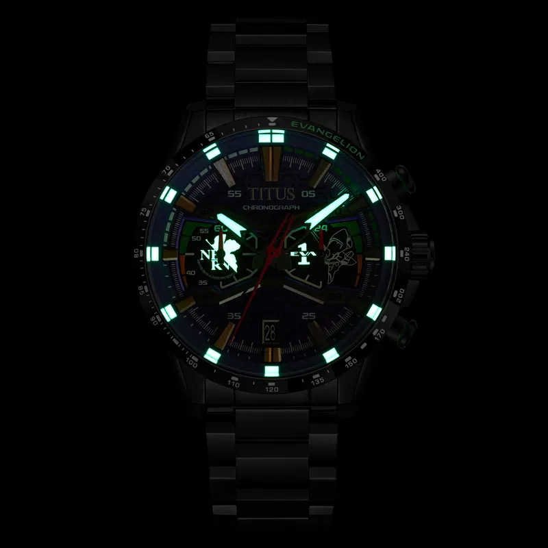 Solvil Et Titus x Evangelion [Eva-01] Limited Edition Chronograph Quartz Stainless Steel Watch W06-03427-001 image 6