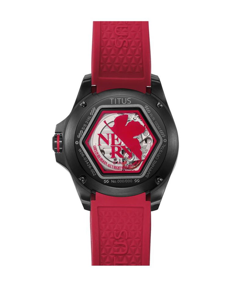 Solvil Et Titus x Evangelion [Eva-02] Limited Edition Multi-function Automatic Silicone Watch W06-03426-002 image 3