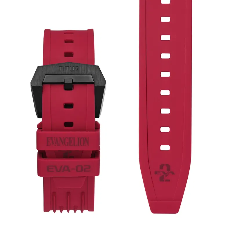 Solvil Et Titus x Evangelion [Eva-02] Limited Edition Multi-function Automatic Silicone Watch W06-03426-002 image 4