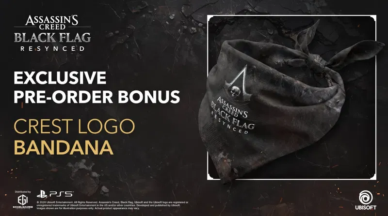Assassin's Creed Black Flag Resynced PRE-ORDER BONUS (Crest Logo Bandana) image 1