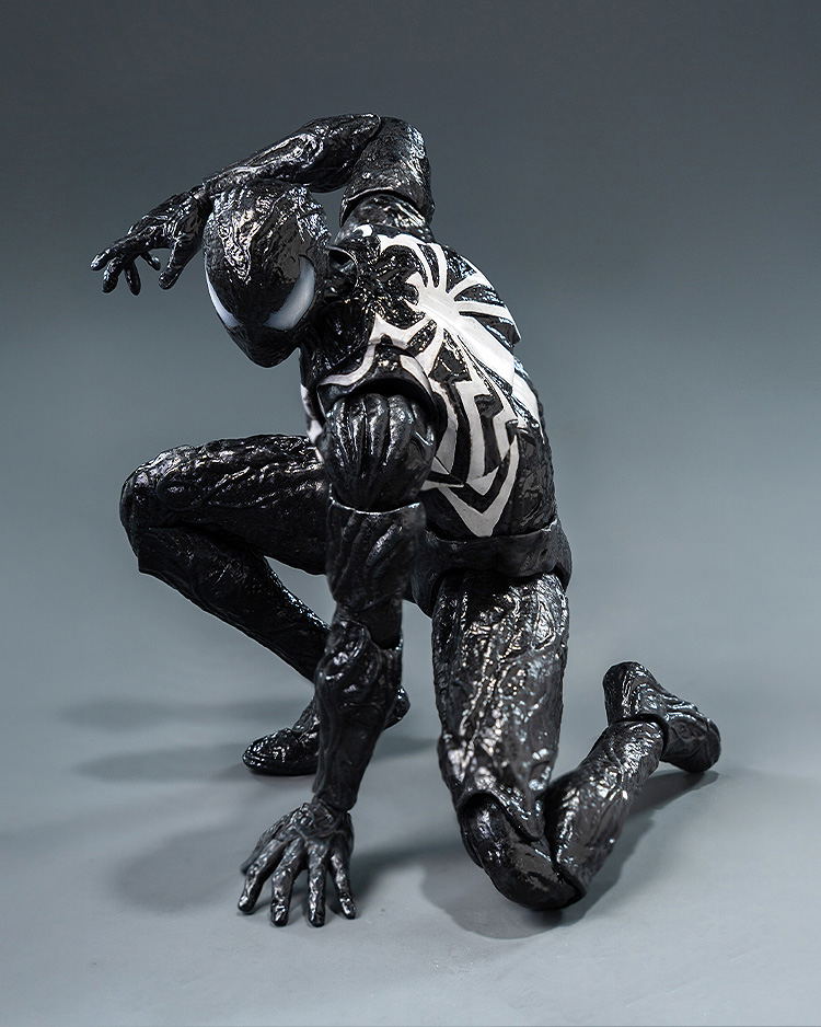 Marvel's Spider-Man 2 1/12 Scale Pre-Painted Action Figure: DLX Spider-Man Symbiote Suit (Peter Parker) Standard Edition image 13