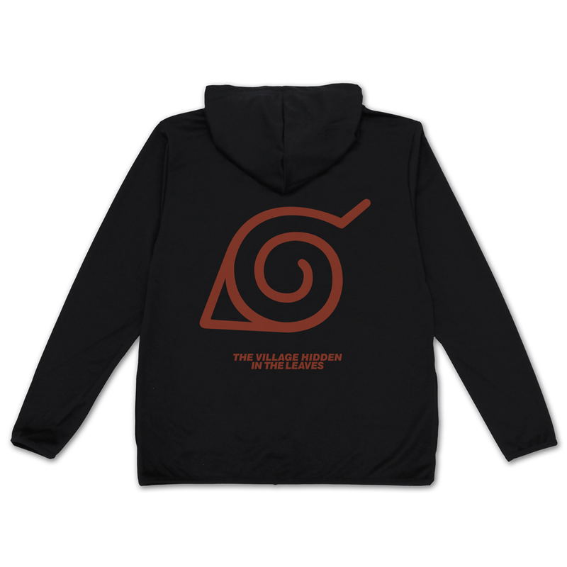 Naruto Shippuden - Konoha Thin Dry Hoodie (Black | Size M) image 1