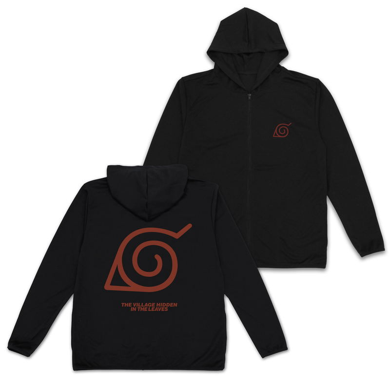 Naruto Shippuden - Konoha Thin Dry Hoodie (Black | Size XXL) image 3