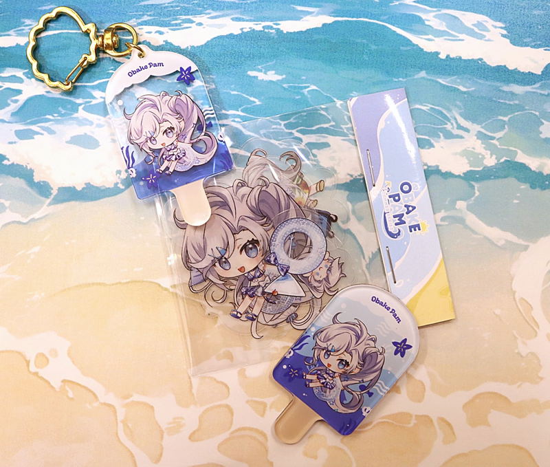 Obake Pam "Summer of Pam” Lite set (Keychain, Magnet, Stickers) image 2