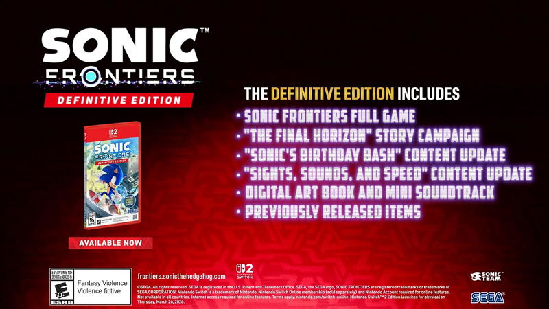 Sonic Frontiers: Definitive Edition <span class="ext" style="background-color: #ff8c00; color: #FFFFFF;">Game Key Cart</span> image 2