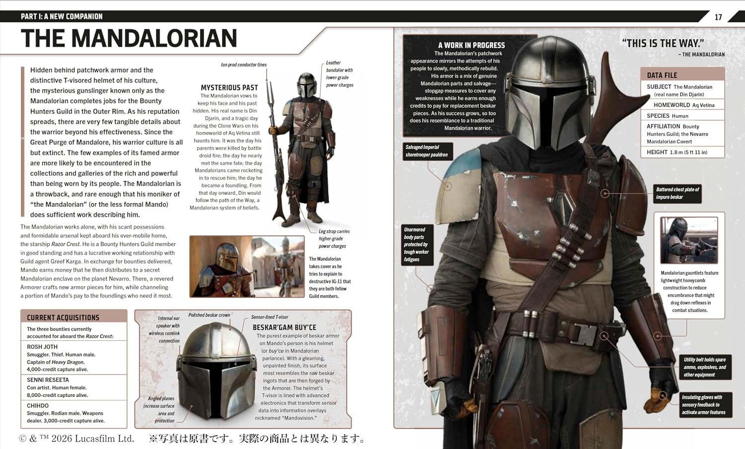 マンダロリアンビジュアルガイド　Mandalorian Visual Guide Star Wars The Mandalorian Visual Guide