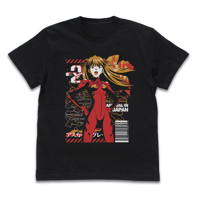 Evangelion - Eva Unit-02 Pilot Asuka T-shirt (Black | Size S) image 1