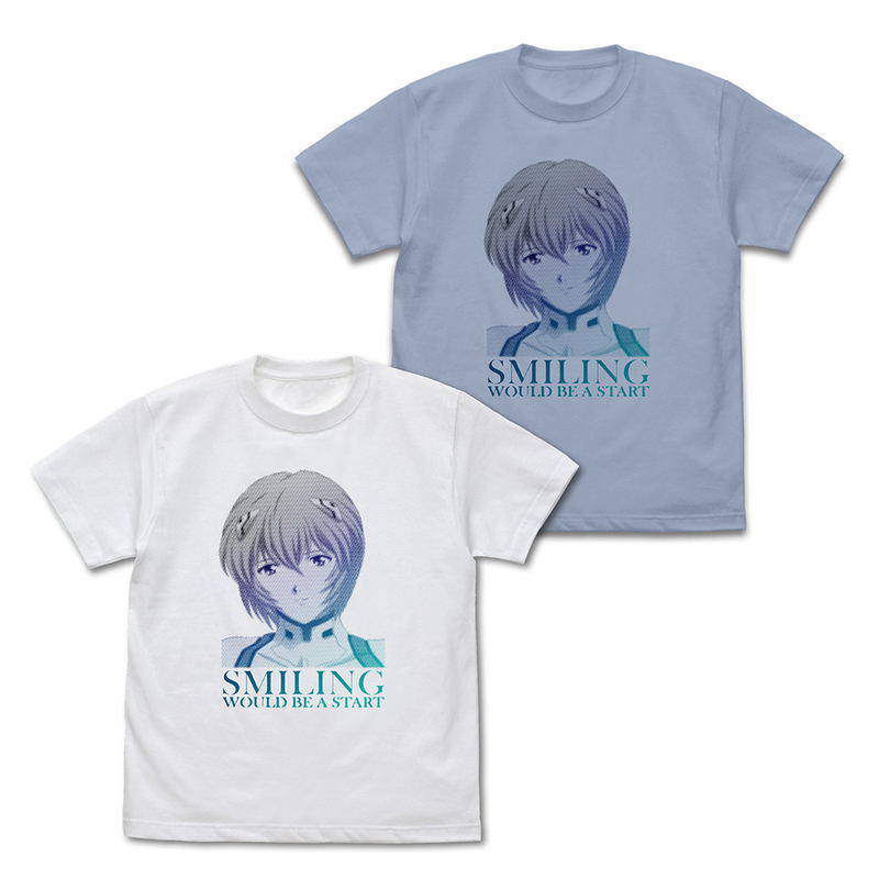 Evangelion - Smiling Would Be A Start T-shirt (White | Size M) image 2
