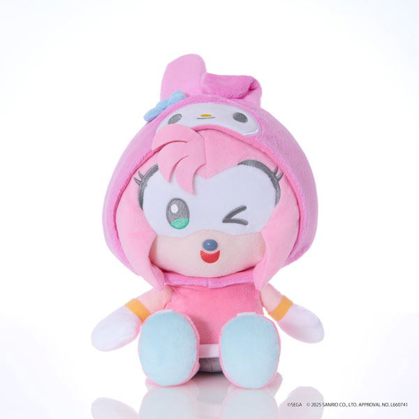Sonic & Friends Sanrio Characters Plush Amy x My Melody (M) image 1