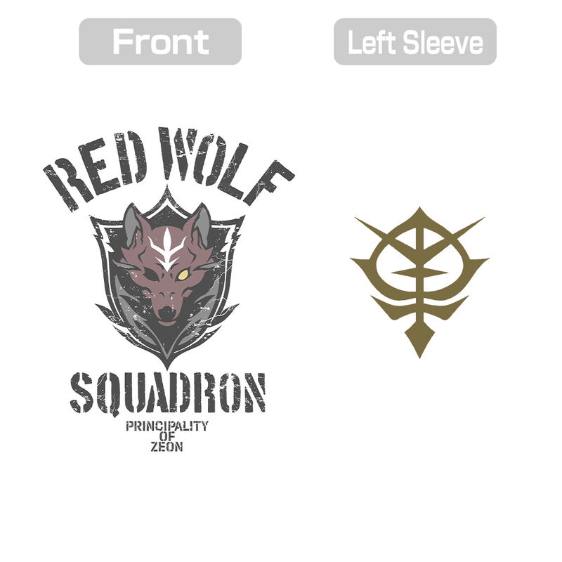 Gundam: Requiem For Vengeance - Red Wolf Squadron T-shirt (White | Size L) image 2