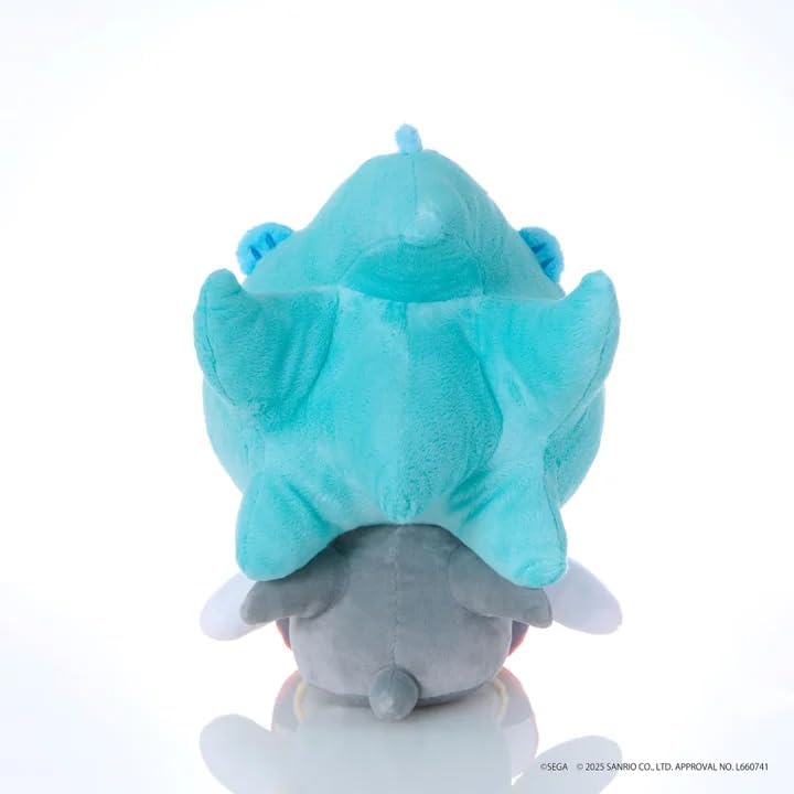 Sonic & Friends Sanrio Characters Plush Dr. Eggman x Hangyodon (M) image 4