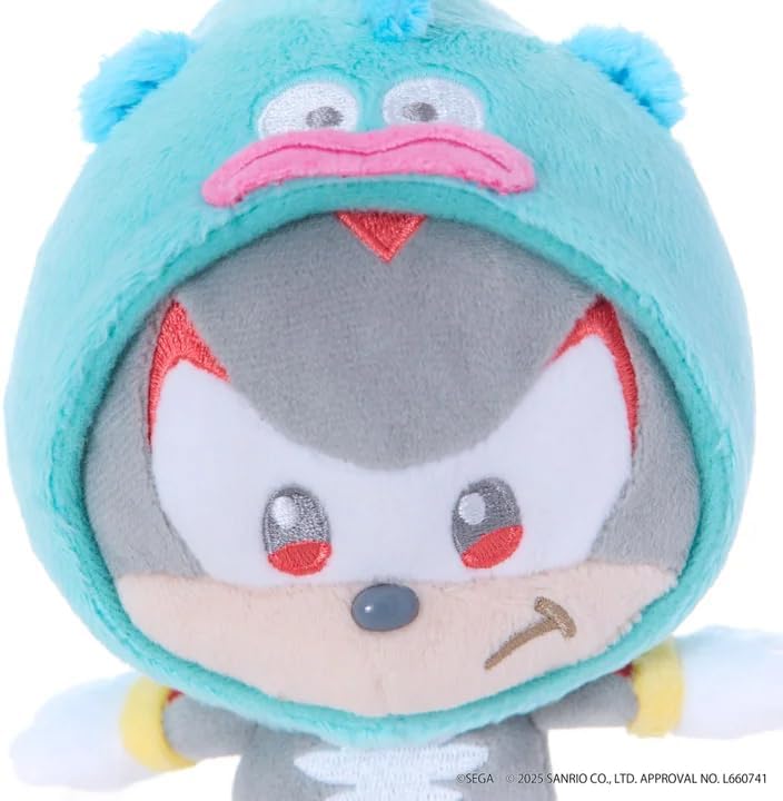 Sonic & Friends Sanrio Characters Plush Dr. Eggman x Hangyodon (M) image 5