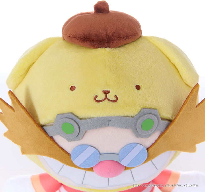 Sonic & Friends Sanrio Characters Plush Dr. Eggman x Pompompurin (M) image 4