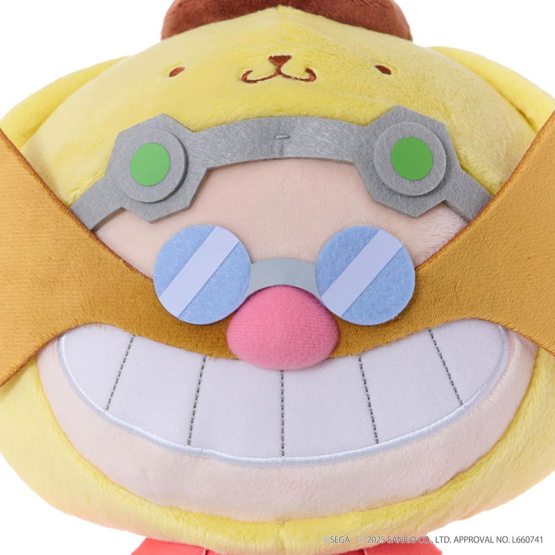 Sonic & Friends Sanrio Characters Plush Dr. Eggman x Pompompurin (M) image 5