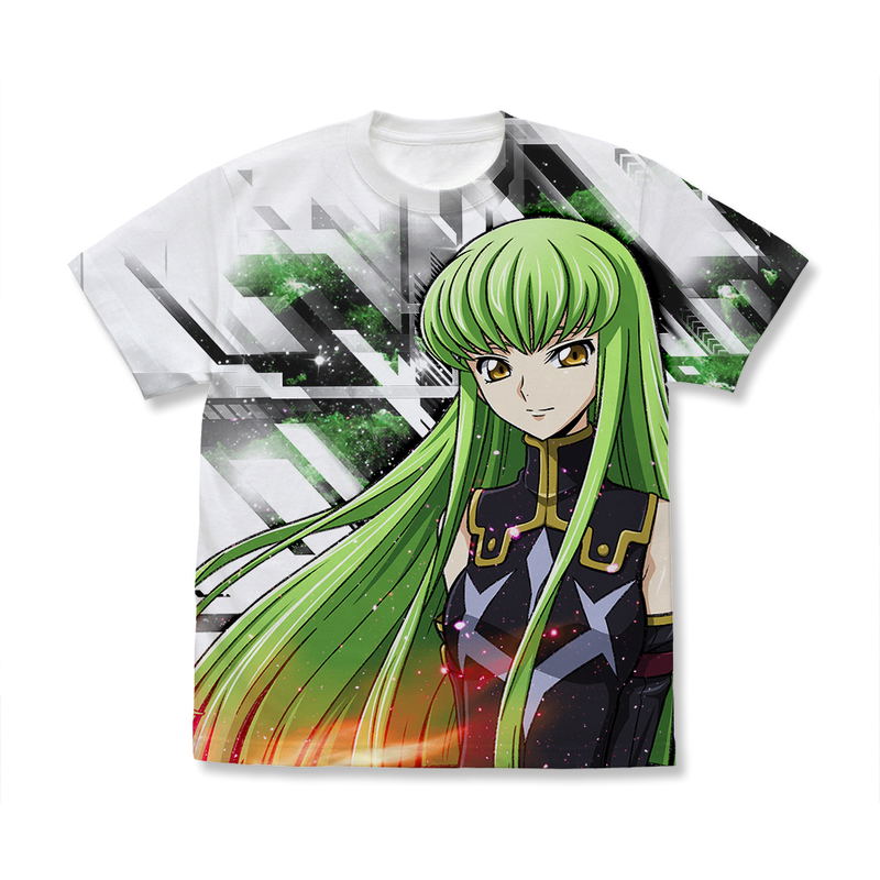 Code Geass: Lelouch Of The Rebellion - C.C. Full Graphic T-shirt Black Knights Ver. (White | Size XL) image 1