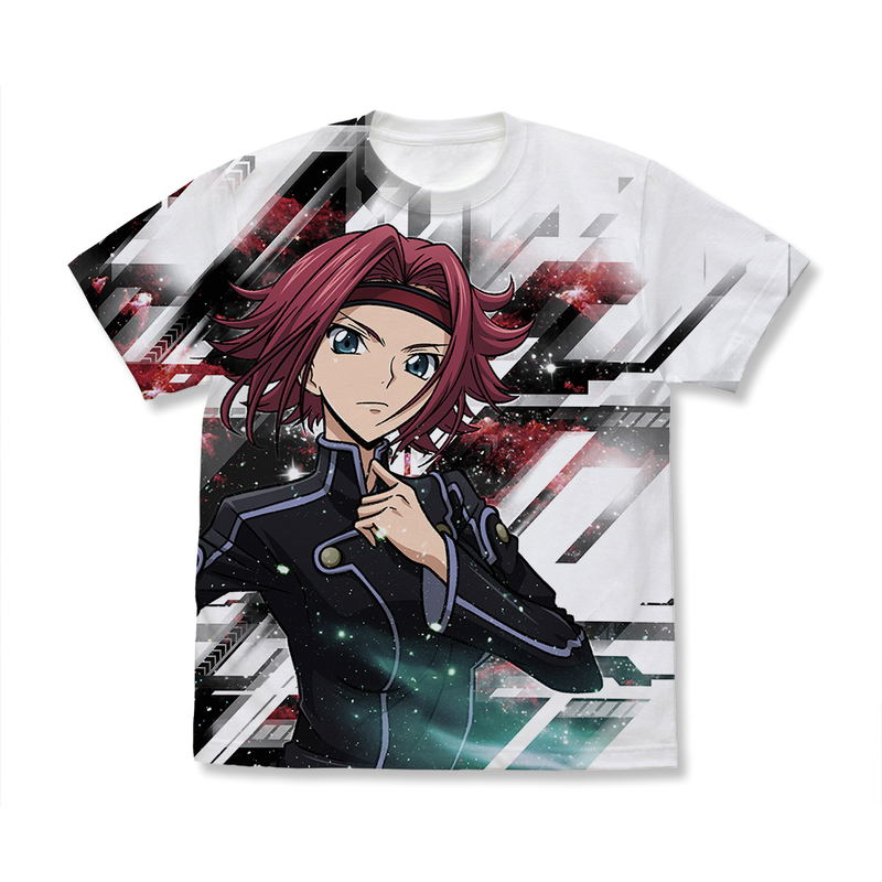 Code Geass: Lelouch Of The Rebellion - Kallen Kozuki Full Graphic T-shirt Black Knights Ver. (White | Size L) image 1