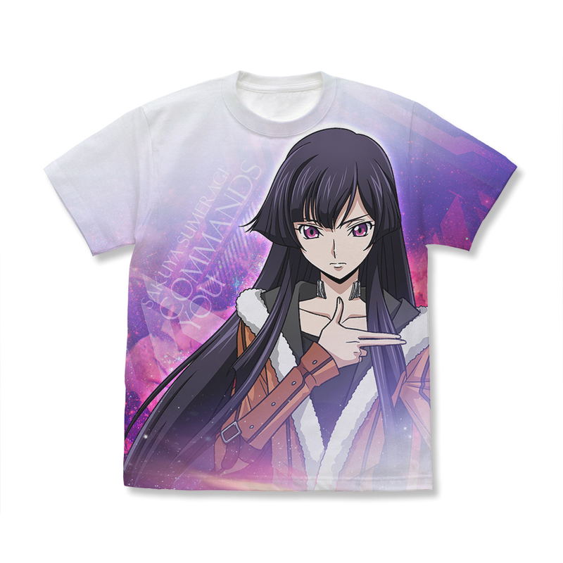 Code Geass: Roze Of The Recapture - Sakuya Sumeragi Full Graphic T-shirt (White | Size S) image 1