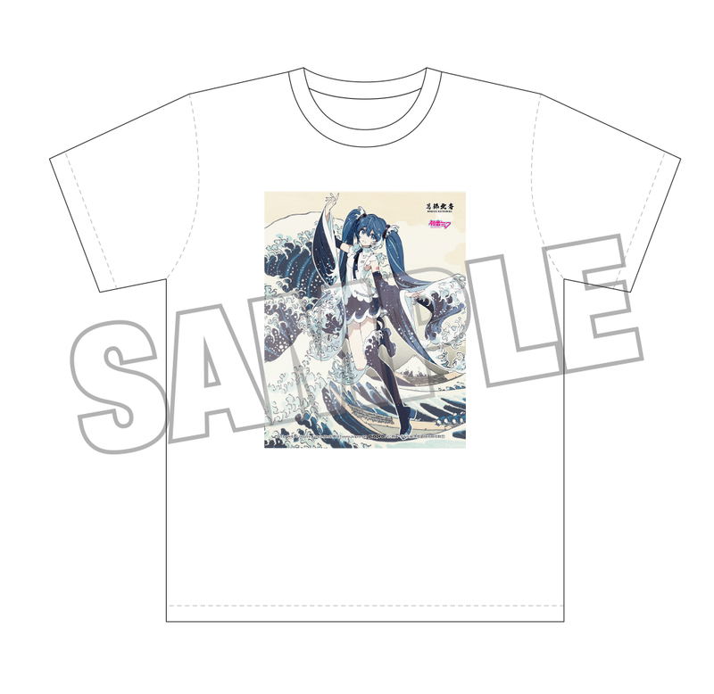 Hokusai Katsushika x Hatsune Miku by Rella T-shirt Hatsune Miku The Great Wave Off Kanagawa image 1