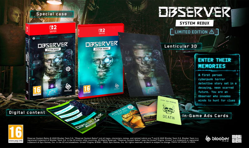 Observer: System Redux [Limited Edition] <span class="ext" style="background-color: #00e206; color: #FFFFFF;">Game Cart</span> image 1