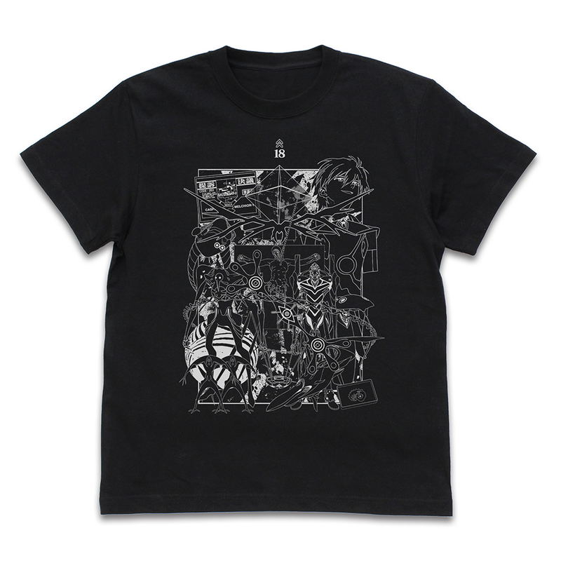 Evangelion - Neon Genesis Evangelion All Angels T-shirt (Black | Size S) image 1