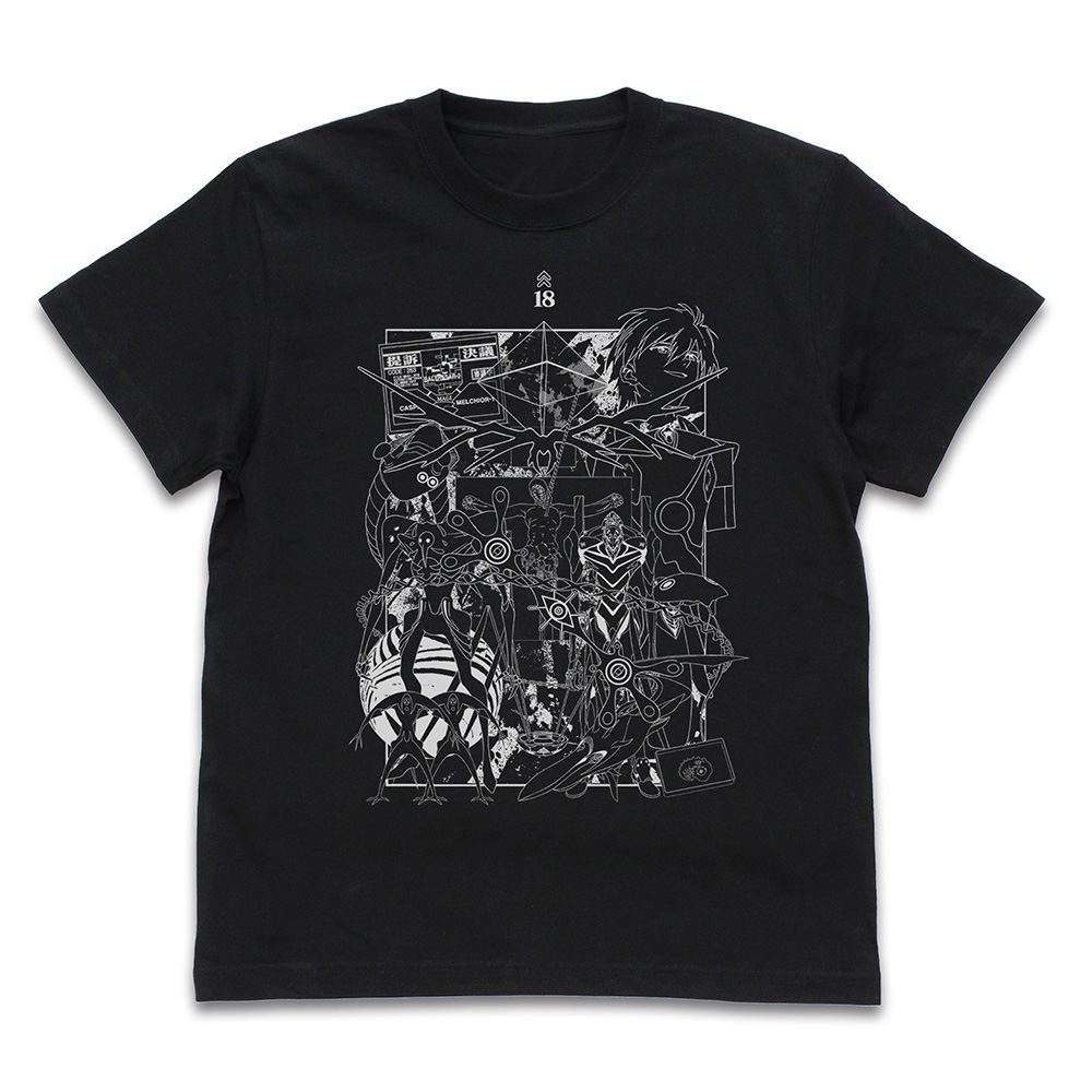 Evangelion - Neon Genesis Evangelion All Angels T-shirt (Black