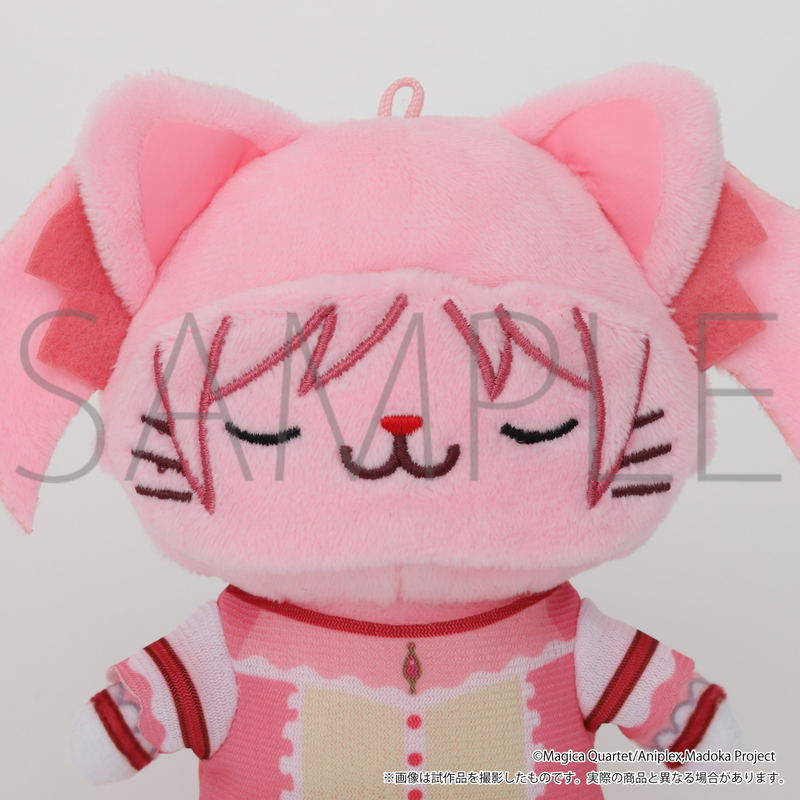 Puella Magi Madoka Magica WithCAT Plush Key Chain Plus With Eye Mask Kaname Madoka image 2