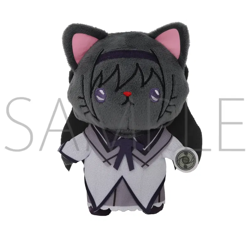 Puella Magi Madoka Magica WithCAT Plush Key Chain Plus With Eye Mask Akemi Homura image 1