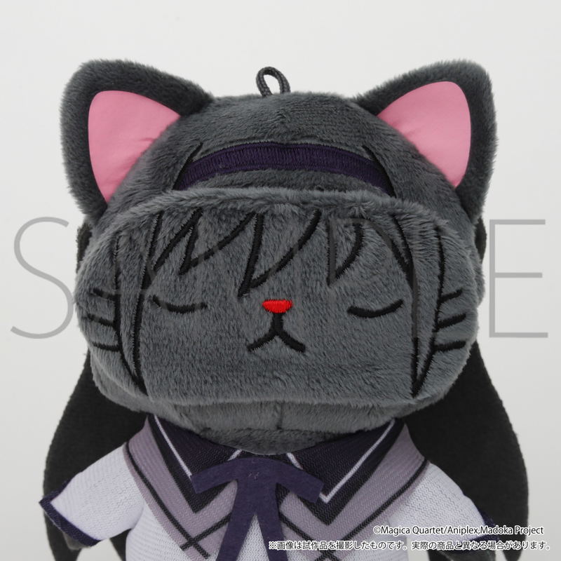 Puella Magi Madoka Magica WithCAT Plush Key Chain Plus With Eye Mask Akemi Homura image 2