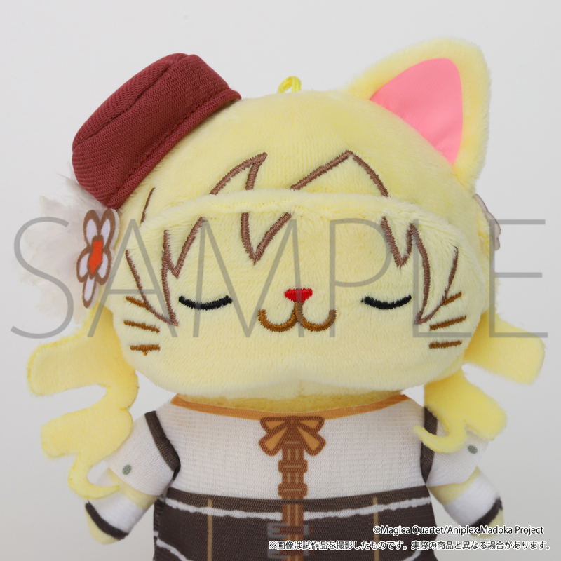 Puella Magi Madoka Magica WithCAT Plush Key Chain Plus With Eye Mask Tomoe Mami image 2