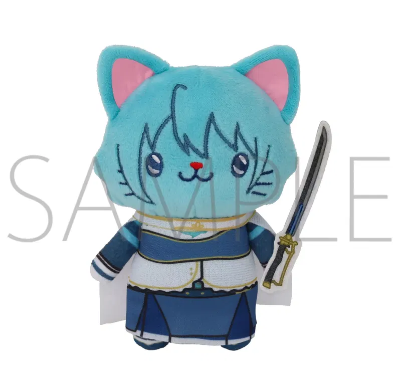 Puella Magi Madoka Magica WithCAT Plush Key Chain Plus With Eye Mask Miki Sayaka image 1