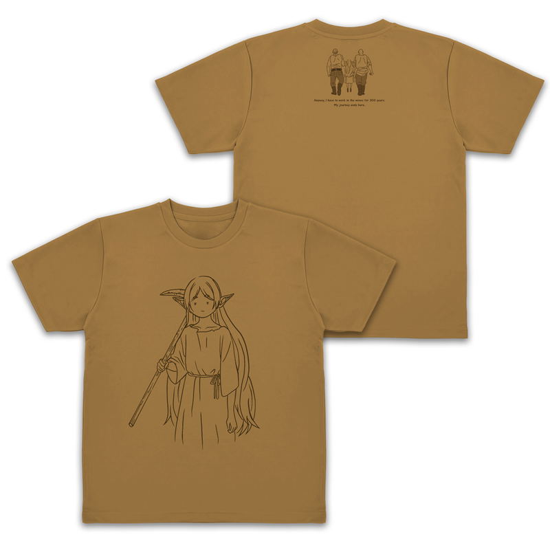 Frieren: Beyond Journey's End - Frieren Anyway, I Have To Work In The Mines For 300 Years Dry T-shirt (Coyote | Size S) image 3