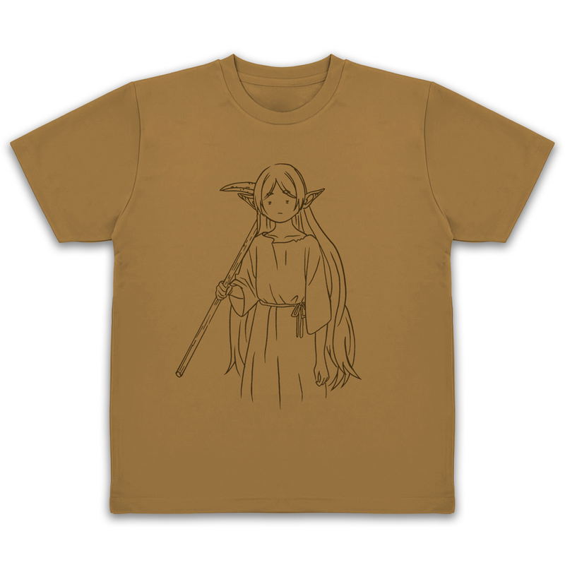 Frieren: Beyond Journey's End - Frieren Anyway, I Have To Work In The Mines For 300 Years Dry T-shirt (Coyote | Size L) image 1