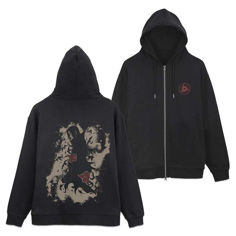 Naruto Shippuden - Itachi Uchiha Zip Hoodie (Black | Size M) image 1