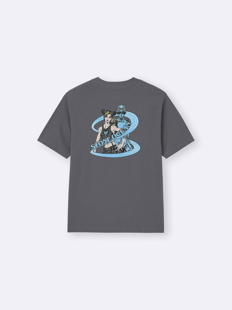 GU JoJo's Bizarre Adventure - Stone Ocean T-shirt (Dark Gray | Size S) image 1