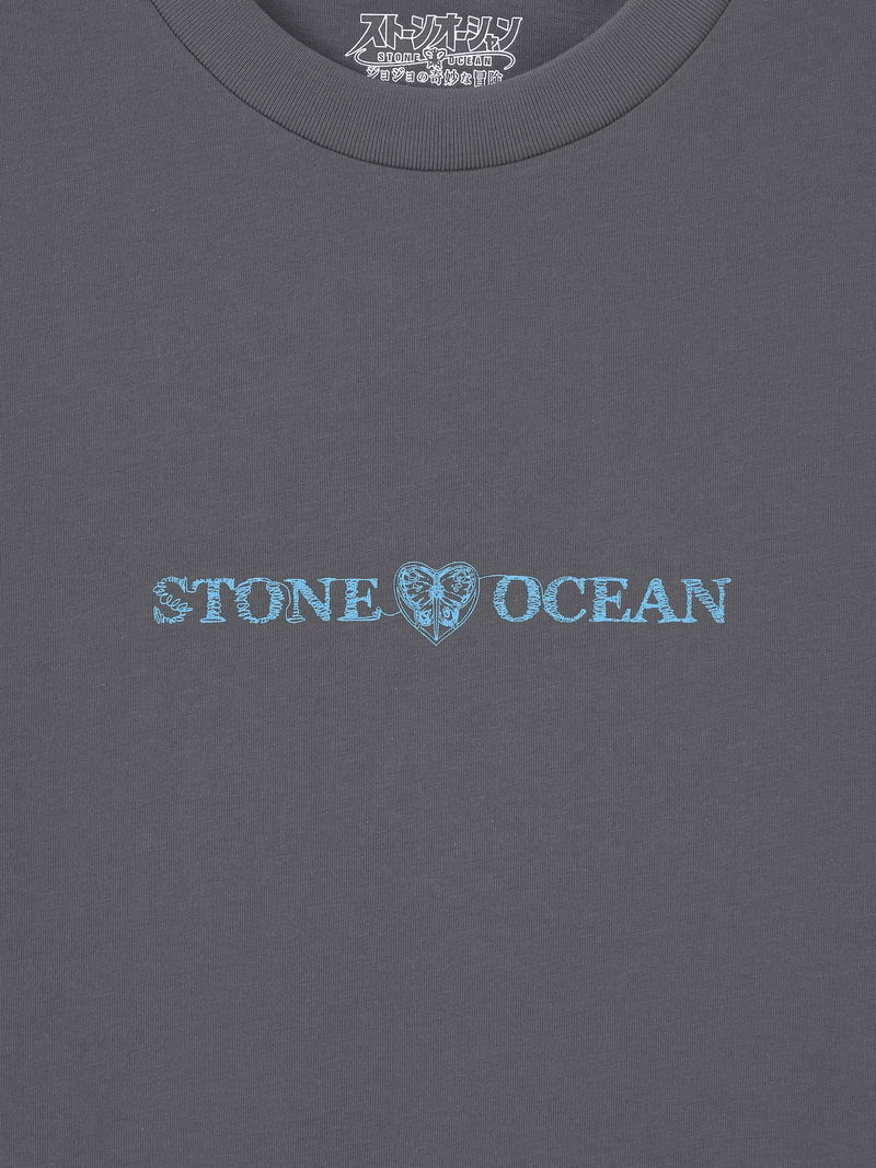 GU JoJo's Bizarre Adventure - Stone Ocean T-shirt (Dark Gray | Size M) image 3