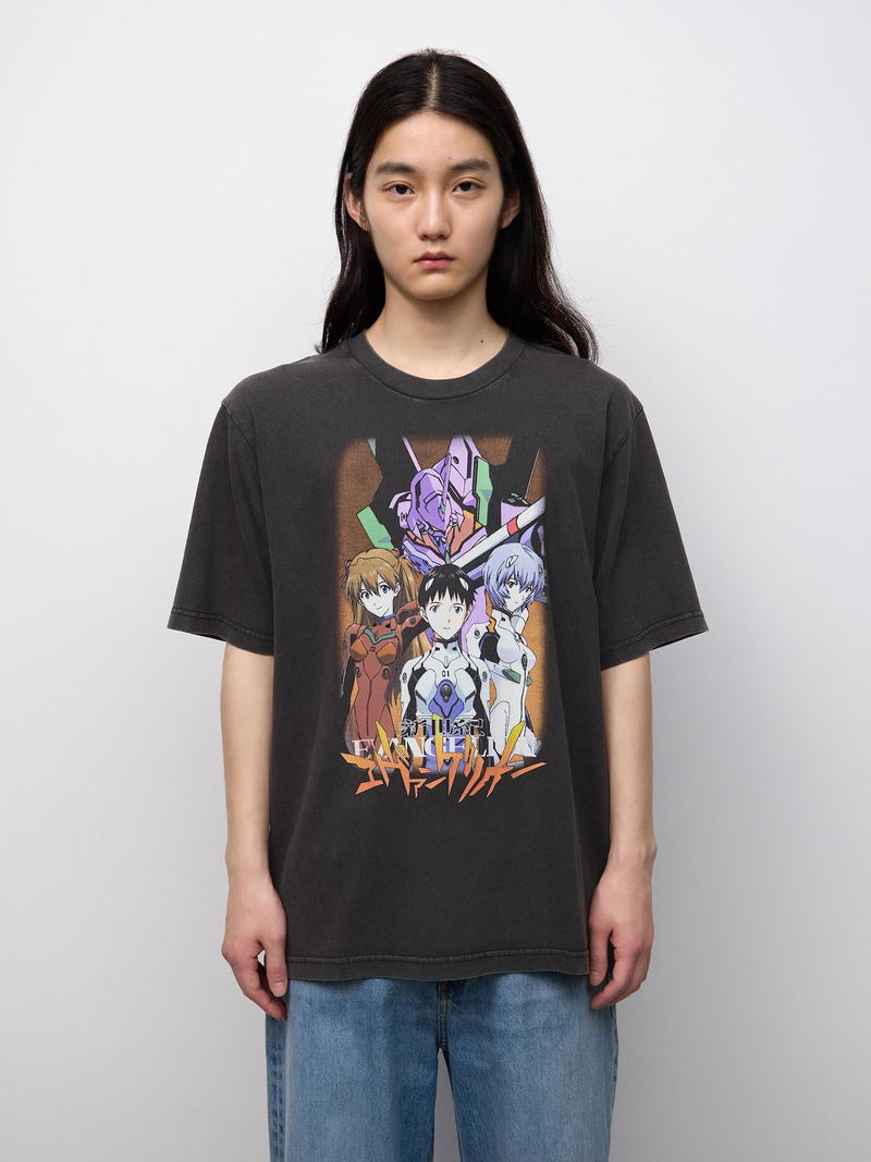 GU Evangelion Washed T-shirt (Dark Gray | Size M) image 10