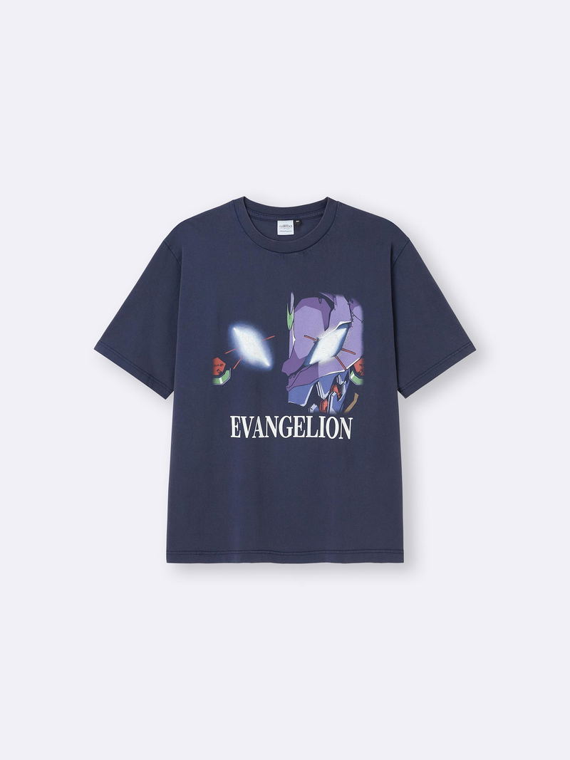 GU Evangelion Washed T-shirt (Navy | Size S) image 1