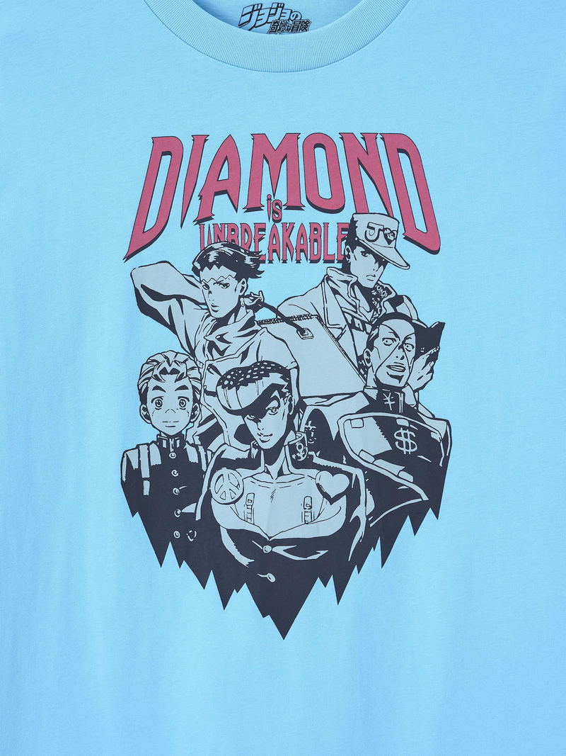 GU JoJo's Bizarre Adventure - Diamond Is Unbreakable T-shirt (Blue | Size M) image 2