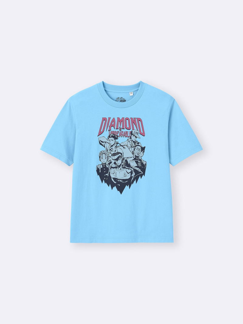 GU JoJo's Bizarre Adventure - Diamond Is Unbreakable T-shirt (Blue | Size L) image 1