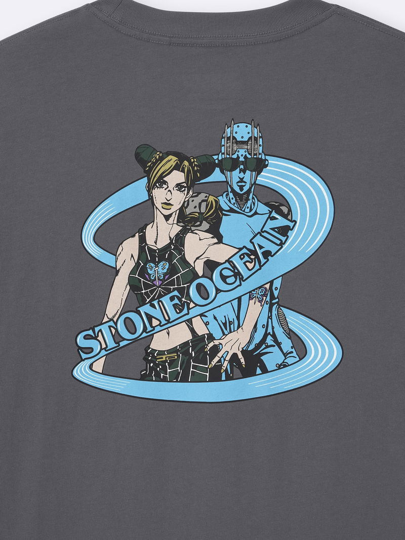 GU JoJo's Bizarre Adventure - Stone Ocean T-shirt (Dark Gray | Size L) image 4