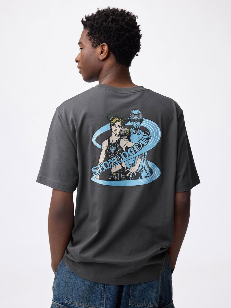 GU JoJo's Bizarre Adventure - Stone Ocean T-shirt (Dark Gray | Size XXL) image 7