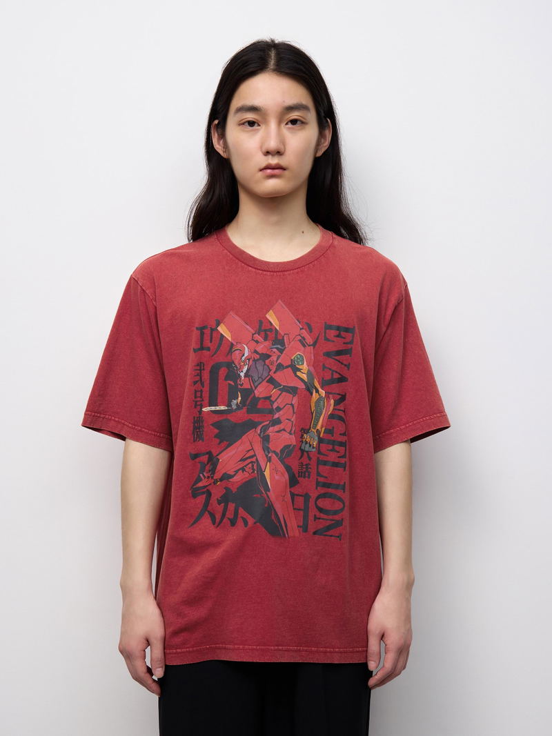 GU Evangelion Washed T-shirt (Red | Size M) image 10