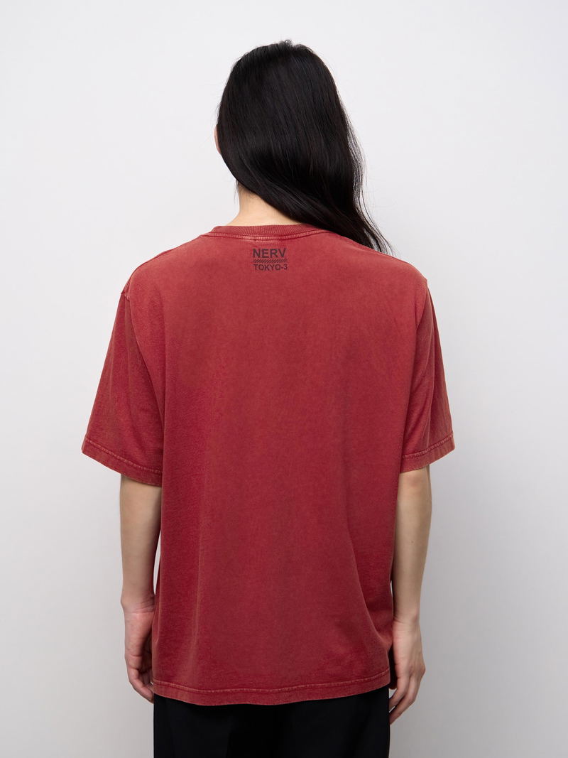 GU Evangelion Washed T-shirt (Red | Size M) image 11
