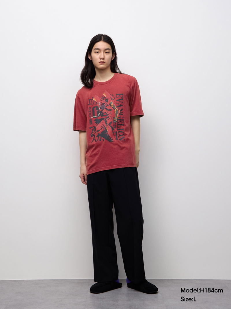 GU Evangelion Washed T-shirt (Red | Size XL) image 9